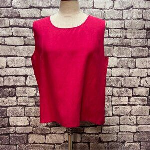 David Dart Pink Round Neck Sleeveless Top Size XL